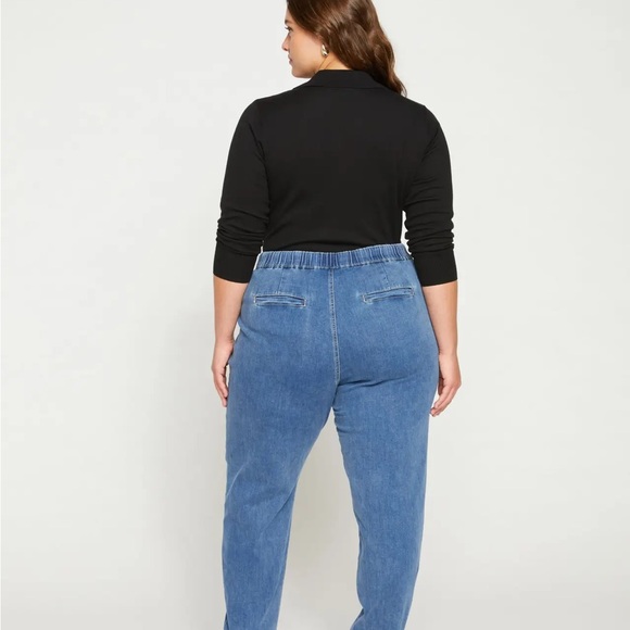 Universal Standard Denim Joggers Drawstring Waist - Picture 2 of 5